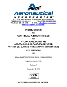 INSTRUCTIONS CONTINUED AIRWORTHINESS PYLON