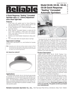 Bulletin 043 - Reliable Automatic Sprinklers