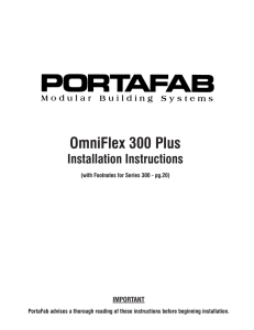 OmniFlex 300 Plus Installation Instructions