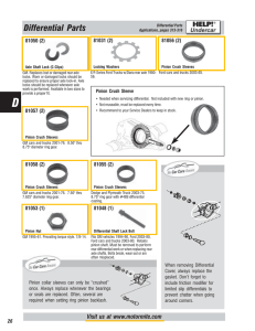 Differential Parts - Bob`s Studebaker