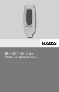Simplex 7106 Installation Instructions