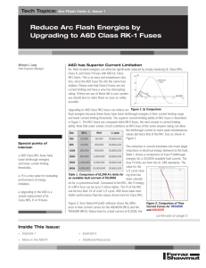 Reduce Arc Flash Energies by Upgrading to A6D Class RK