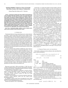 Stochastic reliable control of a class of uncertain time