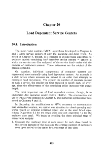 Chapter 20 Load Dependent Service Centers