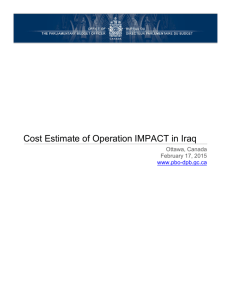 Cost Estimate of Operation IMPACT in Iraq