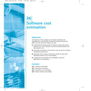 Software cost estimation - Systems, software and technology