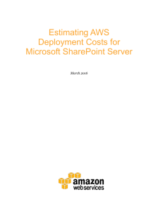 Estimating AWS Deployment Costs for Microsoft SharePoint Server