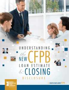 CFPB Understanding The Loan Estimate Closing
