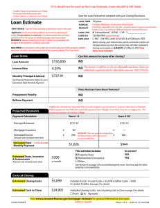 Loan Estimate