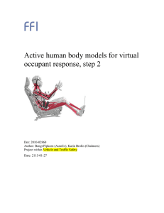 Active human body models for virtual occupant response