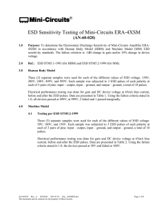 AN60-028 ESD Sensitivity Testing of Mini-Circuits ERA-4XSM