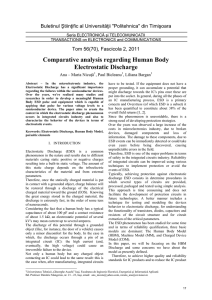Comparative analysis regarding Human Body Electrostatic Discharge
