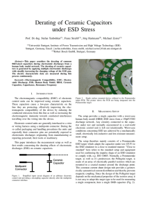 Derating of Ceramic Capacitors under ESD Stress