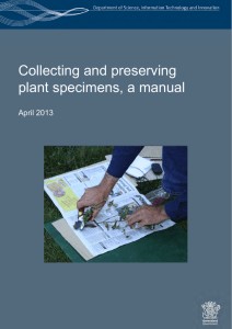 Collection and preserving plant specimens, a manual.