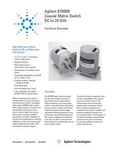 Agilent 87606B Coaxial Matrix Switch DC to 20 GHz