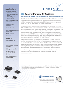 General Purpose RF Switches