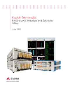PXI and AXIe Products and Solutions Catalog