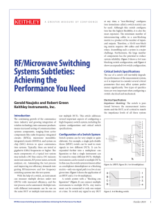 RF/Microwave Switching Systems Subtleties: Achieving the