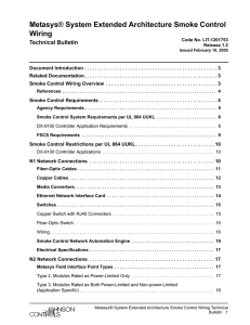 Metasys System Extended Architecture Smoke
