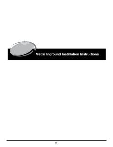 Metric Inground Installation Instructions