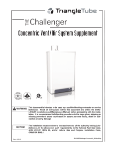 Challenger Combi Concentric Vent/Air System