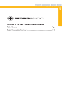 Section 15 – Cable Demarcation Enclosure