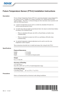 Futura Temperature Sensor (FTS-2) Installation Instructions