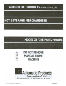 RMI 211 Parts Manual