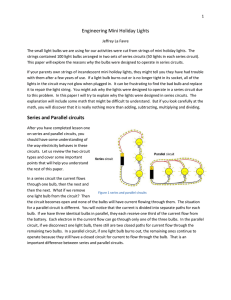 Engineering Mini Holiday Lights Series and Parallel circuits