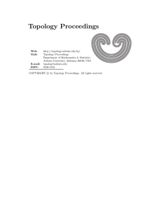 Topology Proceedings