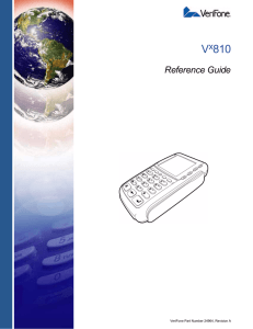 Vx810 Reference Guide - POS Supply Solutions