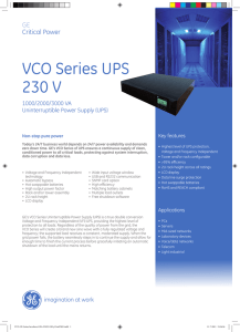 VCO Series UPS 230 V - Accueil > Alp`2i Industrial Solutions