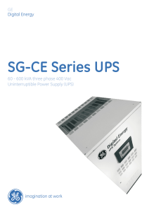 SG-CE Series UPS - GE Industrial Solutions