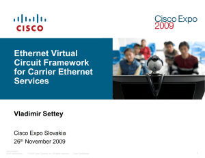 Ethernet Virtual Circuit Framework for Carrier Ethernet Services