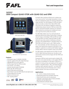 C850 Compact QUAD OTDR with QUAD OLS and OPM