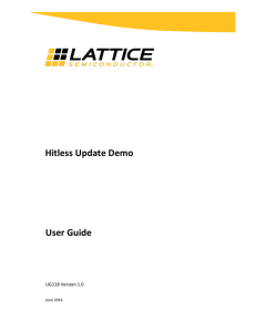 Hitless Update Demo - Lattice Semiconductor