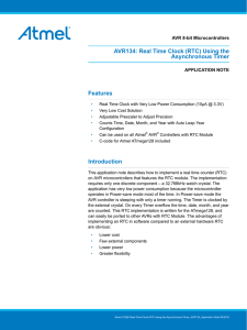 AVR134: Real Time Clock (RTC) Using the Asynchronous