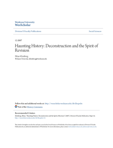 Haunting History: Deconstruction and the Spirit of Revision