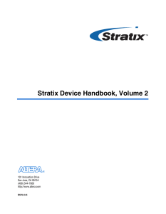 Stratix Device Handbook, Volume 2