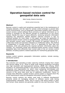 Operation-based revision control for geospatial data sets