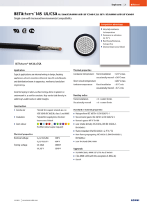 BETAtherm® 145 UL/CSA Single core with increased environmental