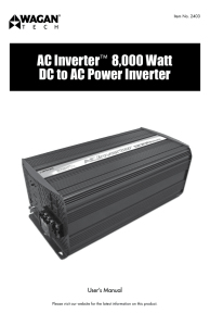 AC Inverter™ 8,000 Watt DC to AC Power Inverter
