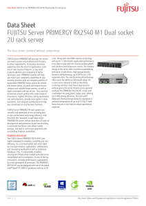Data Sheet FUJITSU Server PRIMERGY RX2540 M1 Dual socket