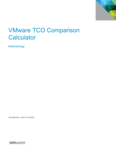 VMware TCO Comparison Calculator Methodology White Paper