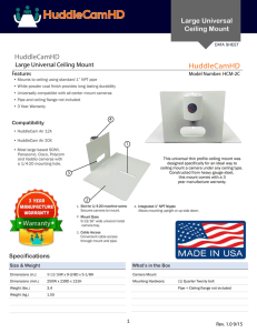 HuddleCam Universal Large Ceiling Mount