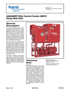 AQUAMIST Mist Control Center (MCC) Pump