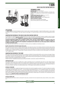 UNI EN 12845 FIRE-FIGHTING PUMP SETS TECHNICAL DATA