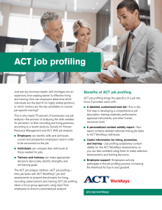 ACT job profiling