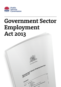 Government Sector Employment Act 2013