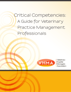 Critical Competencies - Veterinary Hospital Managers Association
